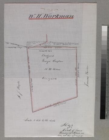 Map of a Tract of land surveyed.; at the request of George Crosson