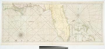 The Coast of West Florida and Louisiana by Thos. Jefferys, Geographer to His Majesty.: Peninsula and Gulf of Florida or Channel of Bahama with Bahama Islands, by Thos. Jefferys, Geographer to His Majesty
