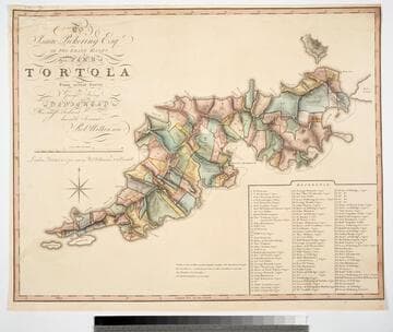 To Isaac Pickering Esqr of Fox Lease Hants this Plan of Tortola From actual Survey by George King is dedicated by His most obedient humble Servant Robt. Wilkinson
