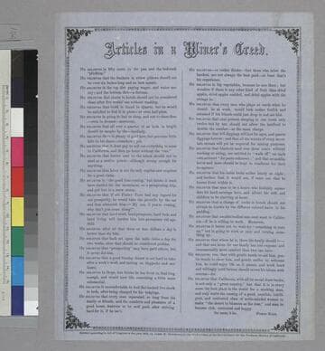 Articles in a Miner’s Creed