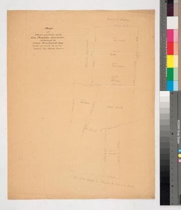 Map of that portion of the La Puente Rancho allotted to John Rowland Jun