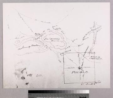 Sketch map of Pueblo of Los Angeles to San Fernando Valley