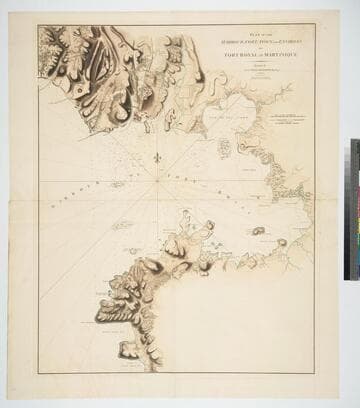 Plan of the Harbour, Fort, Town and Environs of Fort Royal, in Martinique