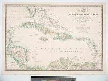 Map of the West India & Bahama Islands with the adjacent Coasts of Yucatan, Honduras, Caracas, &c