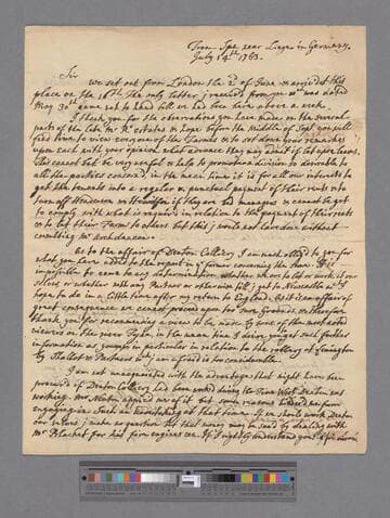 Montagu, Edward. Letter to [unknown addressee]
