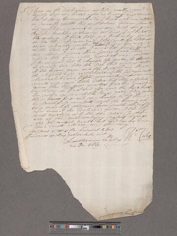 Coles, William. Letter to William Blathwayt