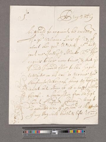 Custis, Edmond. Letter to William Blathwayt