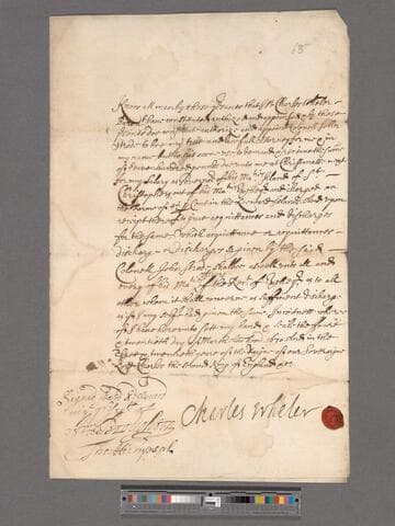 Wheler, Sir Charles, 2nd Bart. Letter of attorney to John Strode