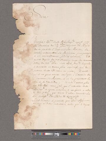 Thun, Franz Sigmund, Graf von. Letter to Charles II, King of England