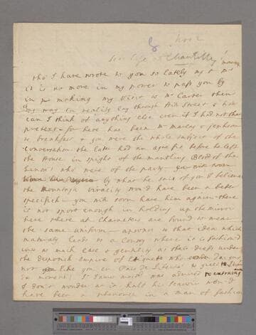 Vesey, Elizabeth (Vesey) Handcock. Letter to Elizabeth (Robinson) Montagu