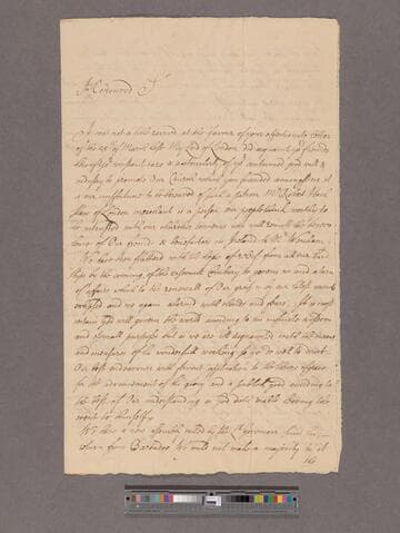 Jamison, David. Letter to Benjamin Fletcher