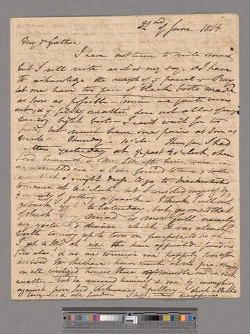 Opie, Amelia (Alderson).  Letter to James Alderson