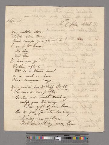 Opie, Amelia (Alderson).  Letter to Thomas John Alderson