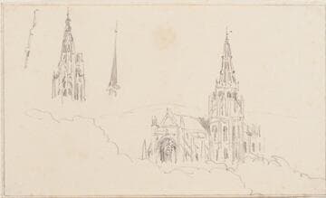 Sketches of the Church at Caudebec