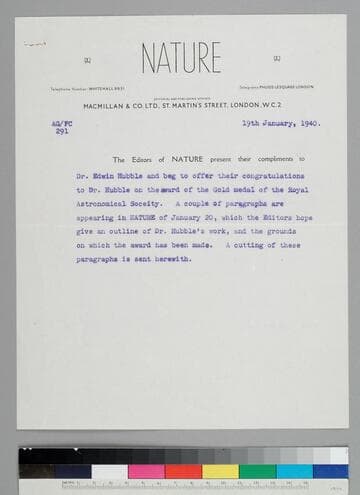 The editors of Nature magazine write to EPH