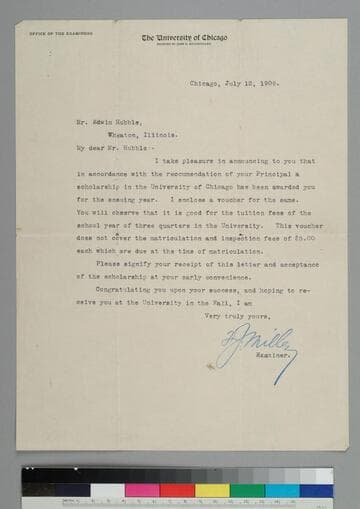 The University of Chicago writes to EPH