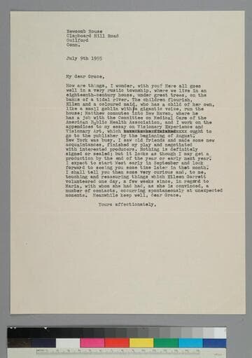 Writer Aldous Huxley writes to GBH
