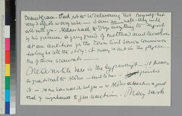 Maria Huxley writes to GBH