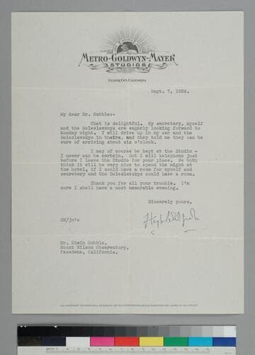 Writer Hugh Walpole, writes to EPH