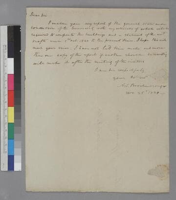 Arthur S. Brockenbrough letter to Thomas Jefferson, Monticello