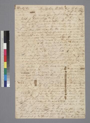 Samuel Maverick, Montpelier Pendleton District, South Carolina, letter to Thomas Jefferson, Virginia