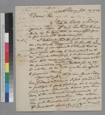 Solomon Southwick, Albany, letter to Thomas Jefferson