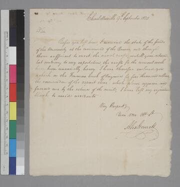 Alexander Garrett, Charlottesville, letter to Thomas Jefferson