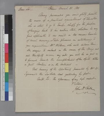 John H. Cocke, Bremo, letter to Thomas Jefferson