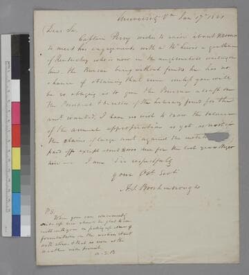Arthur S. Brockenbrough, University of Virginia, letter to Thomas Jefferson, Monticello