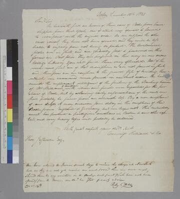 Cummings, Hilliard & Co., Boston, letter to Thomas Jefferson, Monticello