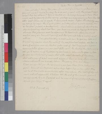 Thomas Jefferson, Poplar Forest, letter to William A. Burwell, near Franklin C.H., Virginia