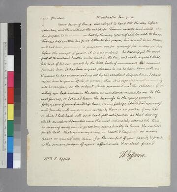 Thomas Jefferson, Monticello, letter to Elizabeth Wayles Eppes
