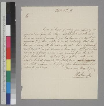 Alexander Garrett letter to Thomas Jefferson