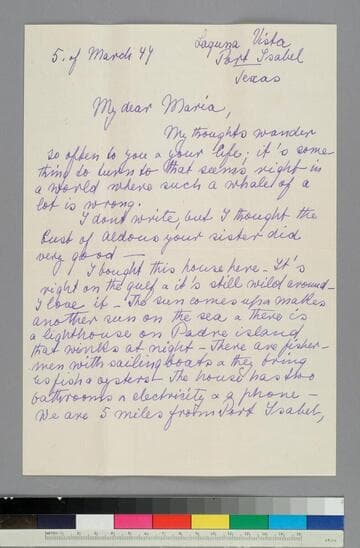 Frieda Lawrence writes to her friend Maria Huxley