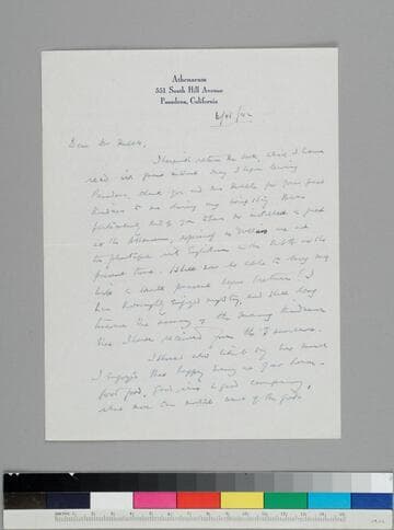 Evan Davies writes to EPH