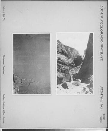 Colorado River - Shot of men exploring a dry wash tributary
