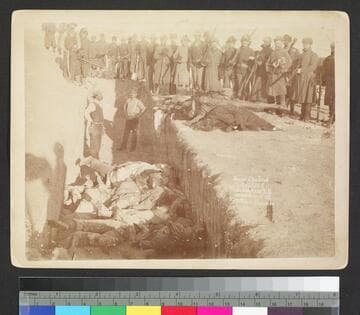 Burial of the Dead at the Battlefield at Wounded Knee, S.D