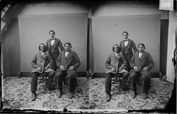 Winneshiek, John M. St. Cyr and Black Hawk. Winnebago Indians and delegates to Washington, 1875