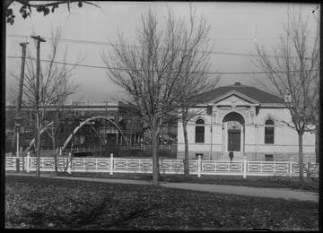 Free Library Building by the old Truckee Bridge, Reno, Nevada