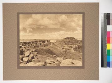 The Hopi Pueblos of Mishongnovi and Sipaulovi (in distance), Arizona