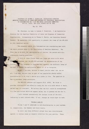 Statement of Biemiller