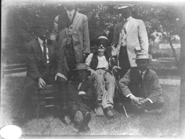 A group portrait of the men in B.F. Pearson's family