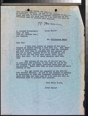 Sale of California Eagle