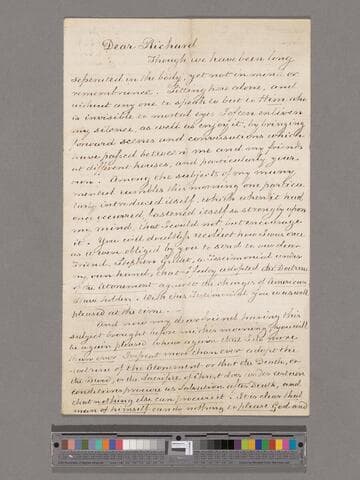 Clarkson, Thomas.  Letter to "Dear Richard."
