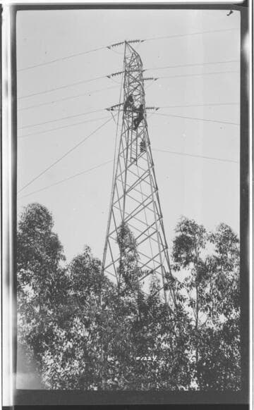 Miscellaneous Transmission -  Tying wires in on tower