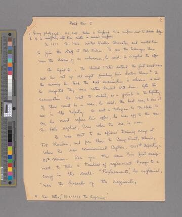 [Edwin Powell Hubble, a Biographical Memoir] : World War I