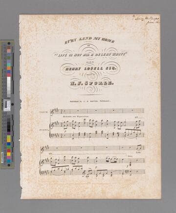 Ev'ry land my home, or, "Life is not all a desert waste" / words by Henry Lovell Esq. ; music by N. J. Sporle