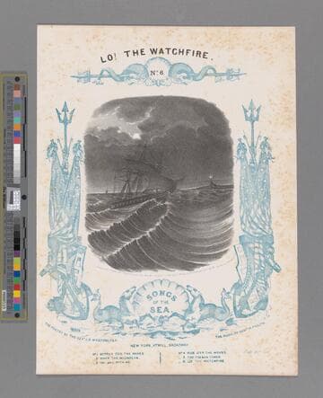 Lo! the watchfire : songs of the sea ; no. 6  / the poetry by the Revd. J. R. Wreford, F. S. A. ; the music by Austin philips