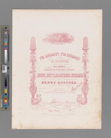 I'm afloat! I'm afloat! : a song / the music composed and respectfully dedicated to Hon. Mrs. Leander Starr by Henry Russell