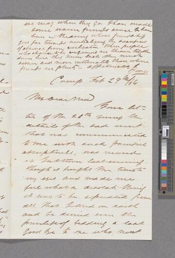 Harlan, George Cuvier. Letter to Margaret Howell Harlan